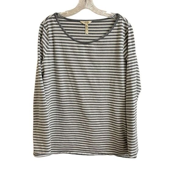 Matilda Jane Gray & White Striped Long Sleeve Tee Size XL - Picture 1 of 4
